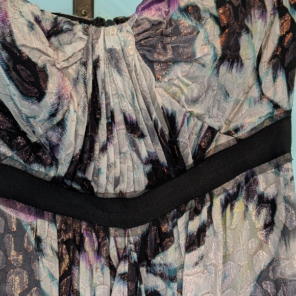 Bcbg auriel silk metallic dress - Picture 3 of 6